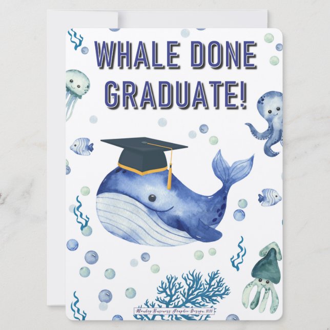 TARJETA ¡WHALE HIZO EL GRADUADO! (Anverso)