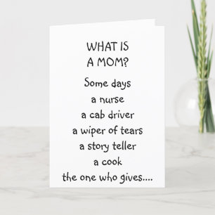 TARJETA "WHAT IS A MOM" - MOM'S BIRTHDAY