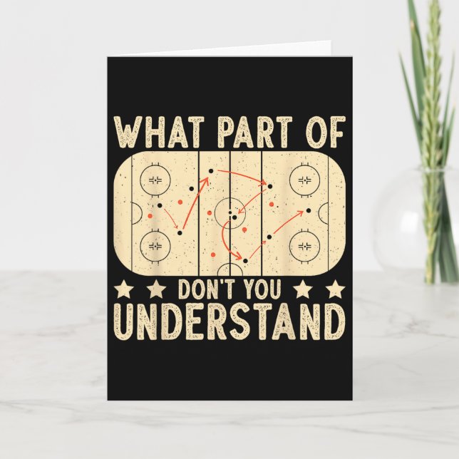 Tarjeta What Part Of Hockey Don't You Understand Hockey Pl (Anverso)