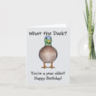 Tarjeta What The Duck Geburtstagskarte