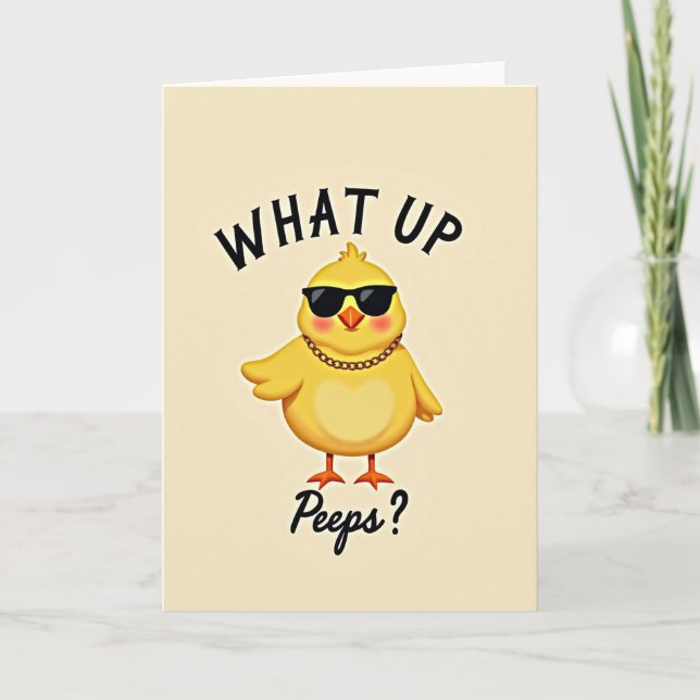 Tarjeta What Up Cool Chick Happy Card (Anverso)