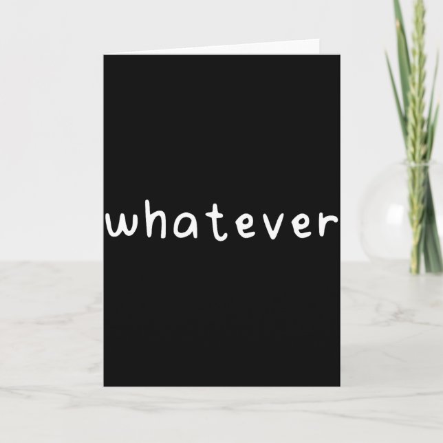 Tarjeta Whatever  (Anverso)