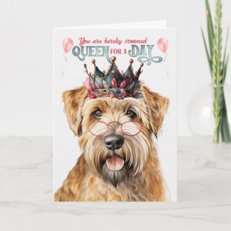 Tarjeta Wheaten Terrier Dog Queen Day Funny Cumpleaños
