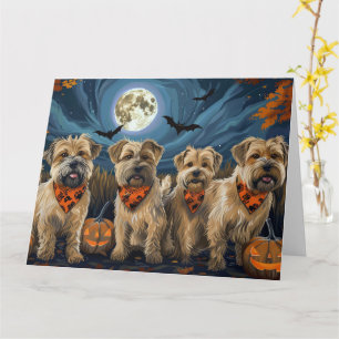 Tarjeta Wheaten Terrier Halloween Spooki