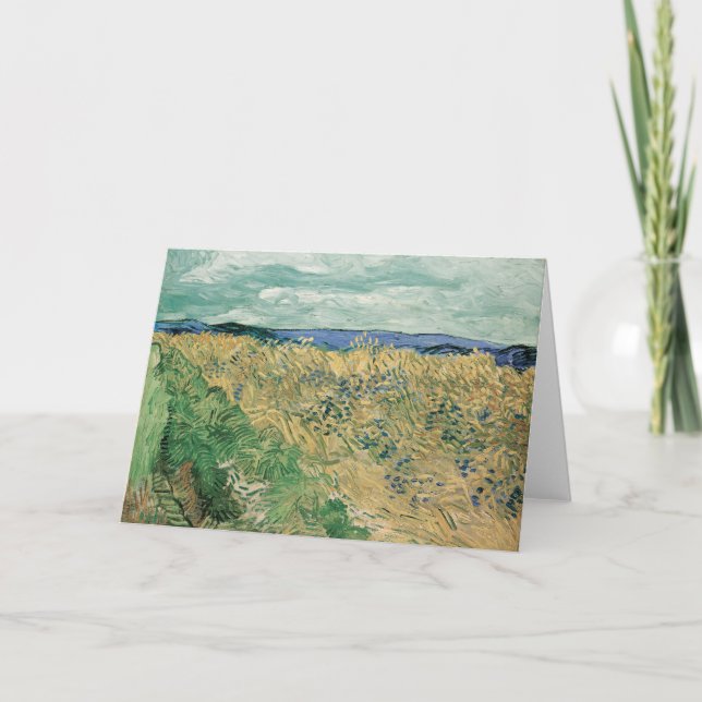Tarjeta Wheatfield con Cornflowers | Vincent van Gogh (Anverso)