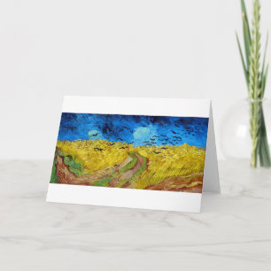 Tarjeta Wheatfield con cuervos, Van Gogh