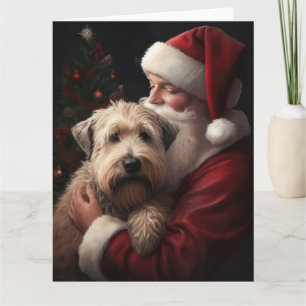 Tarjeta Wheaton Terrier Con Navidades festivos de Santa Cl
