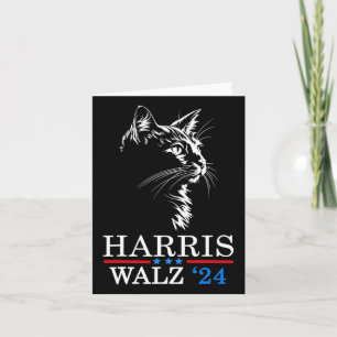 Tarjeta Wheimer 2024 Gato Divertido Elección Kamala Harris