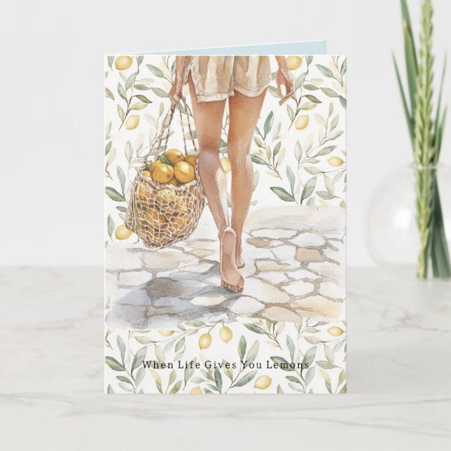 Tarjeta When Life Gives Lemons Make Lemonade (Anverso)
