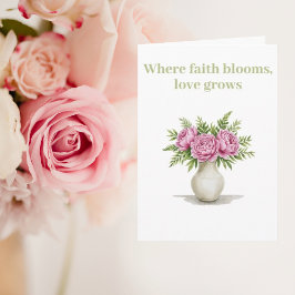 Tarjeta Where fatih blooms love grows
