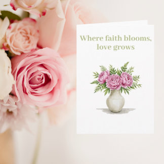 Tarjeta Where fatih blooms love grows