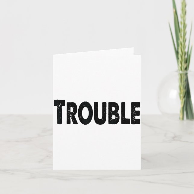 Tarjeta Where I Go Trouble Follows – Funny Matching Couple (Anverso)