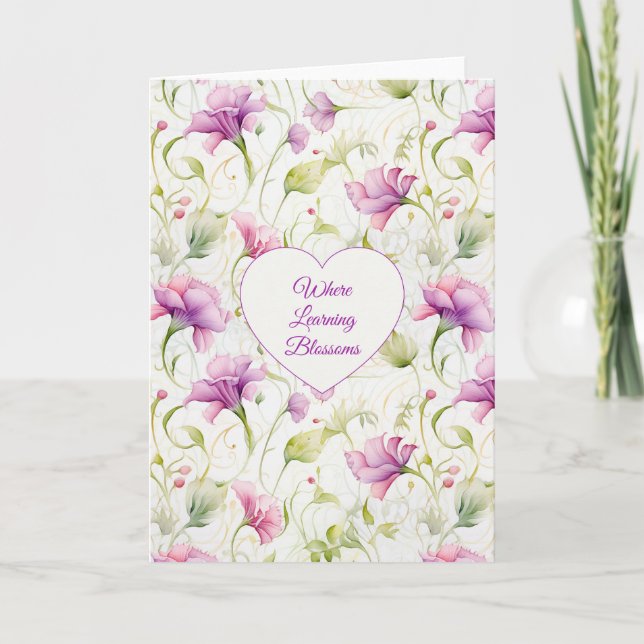 Tarjeta Where Learning Blossoms (Anverso)