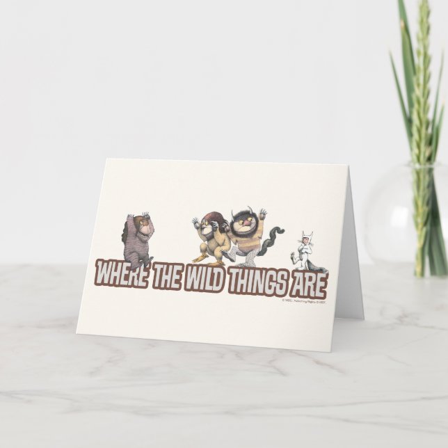 Tarjeta Where the Wild Things Are Characters on Logo (Anverso)