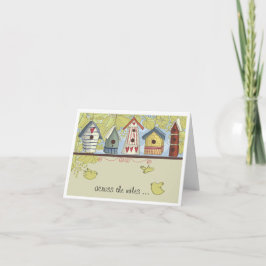 Tarjeta Whimsical Birdhouses Notecard