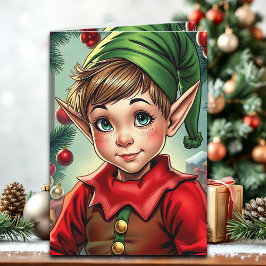 Tarjeta Whimsical Elf | Personalized Christmas