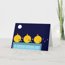 Tarjeta Whimsical Jack-o'-Lanterns: Halloween en blanco