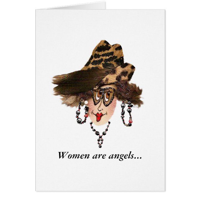 Tarjeta Whimsical Lady Angel (Frente)