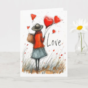 Tarjeta Whimsical Love Journey