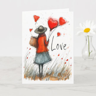 Tarjeta Whimsical Love Journey