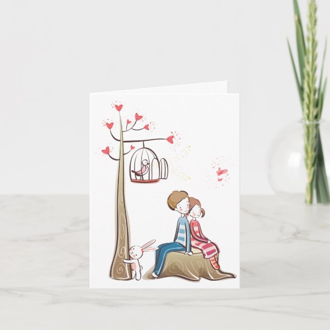 Tarjeta Whimsical Love Notecard (Anverso)