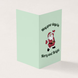 Tarjeta Whimsical Merry Santa Xmas Card