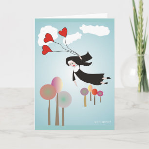 Tarjeta Whimsical Nun Art Gifts