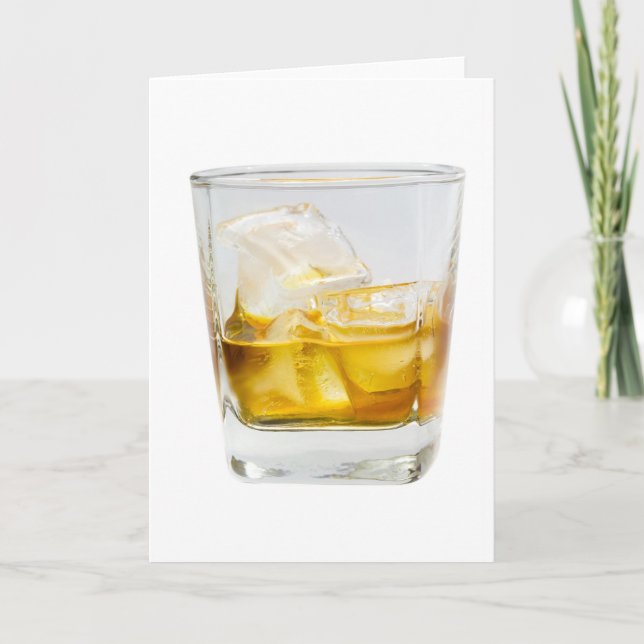 Tarjeta Whiskey en las rocas (Anverso)