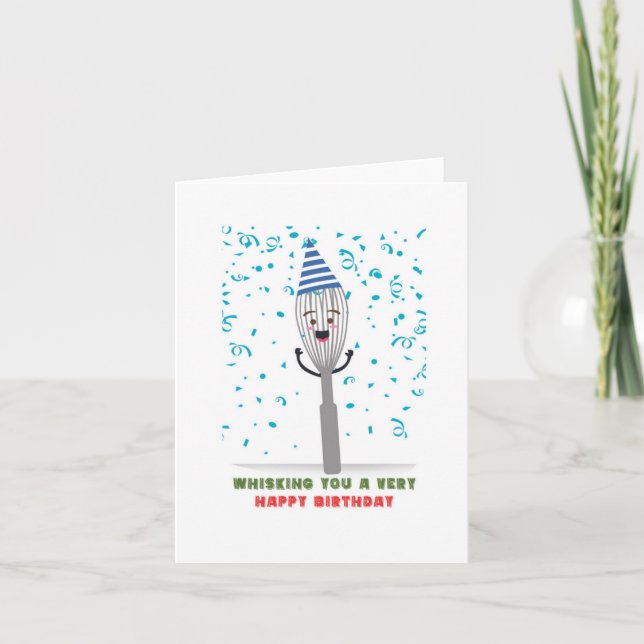 Tarjeta Whisking You Puns Birthday Card (Anverso)
