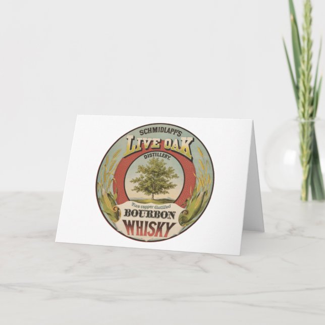 Tarjeta Whisky De Borbón De Cobre Fina. (Anverso)