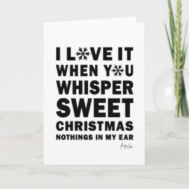 Tarjeta Whisper Sweet Nothings Holiday Christmas Card