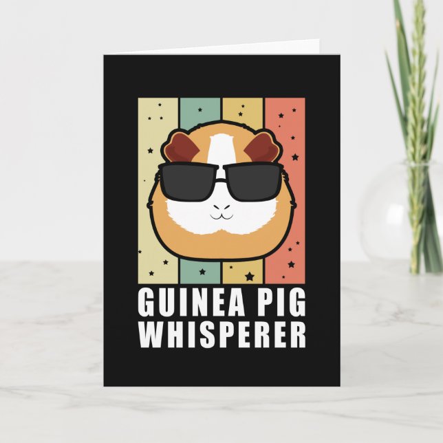 Tarjeta Whisperer de cerdo de Guinea | Regalo de cerdo de  (Anverso)