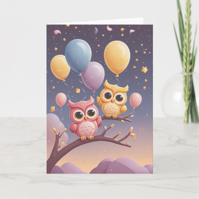Tarjeta Whispering Wishes to an Owl (Anverso)