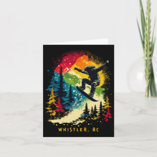 Tarjeta Whistler Bc Canada Snowboarder Snowboard Resort