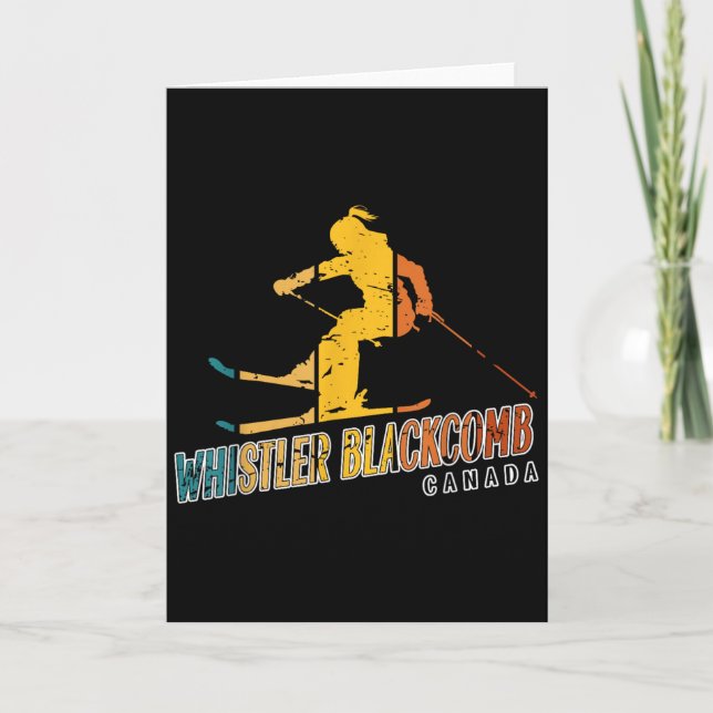 Tarjeta Whistler Blackcomb Canada Ski Resort Skiing Rocky  (Anverso)