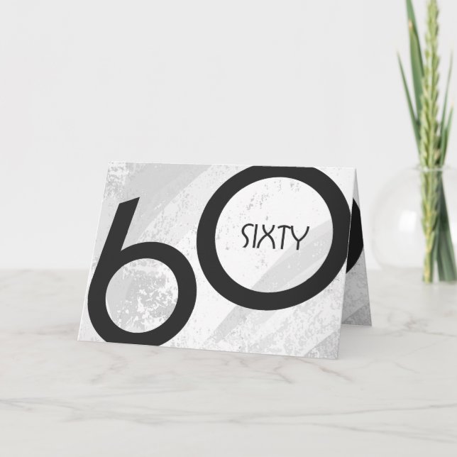Tarjeta White 60 Decade Birthday (Anverso)