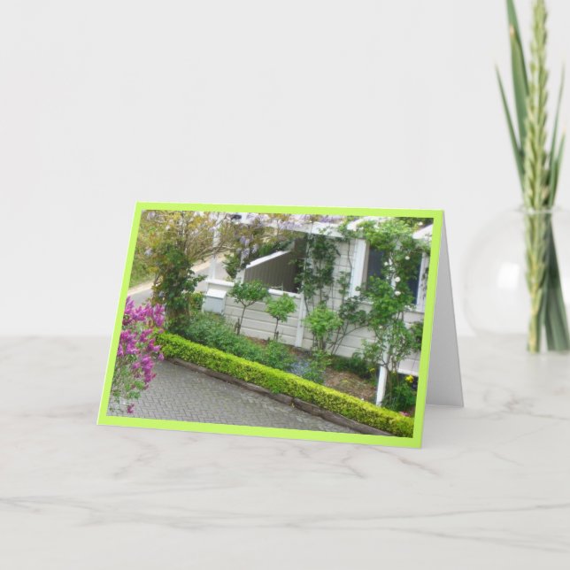 Tarjeta White Cottage Greeting Card (Anverso)