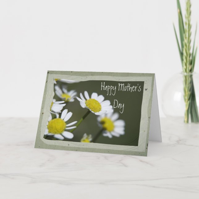 Tarjeta White Daisies Happy Mothers Day (Anverso)