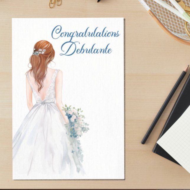 Tarjeta White Debutante Ballgown Felicitaciones (Subido por el creador)