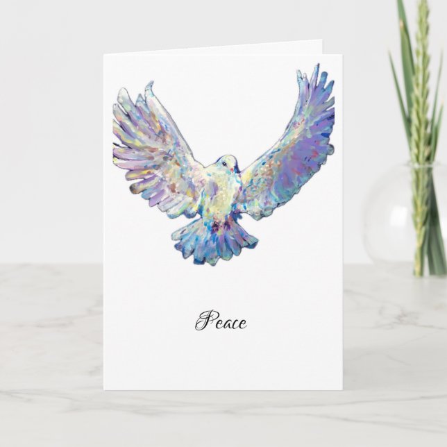 Tarjeta White Dove Peace Maureen Girard (Anverso)