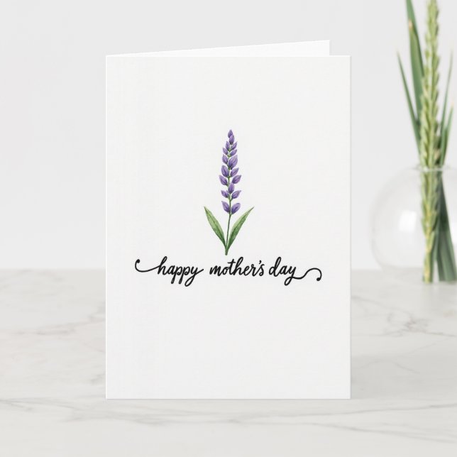 Tarjeta White Floral Sprig Card (Anverso)