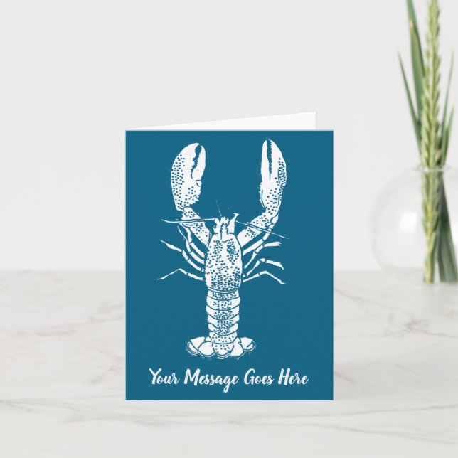Tarjeta White Lobster Graphic Message  (Anverso)