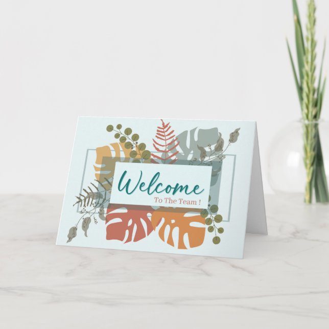 Tarjeta White Minimal Boho Welcome Wishing (Anverso)