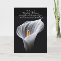White Peace Lily On Black Sympathy Gracias