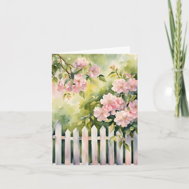 Tarjeta White Picket Fence Gracias (Anverso)