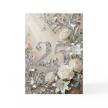 White Roses and Lilies Silver Anniversary