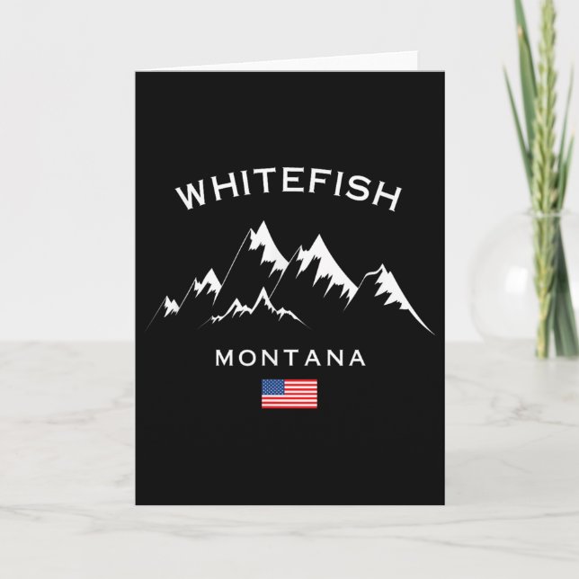 Tarjeta Whitefish Montana Ski Resort Rocky Mountains Skiin (Anverso)
