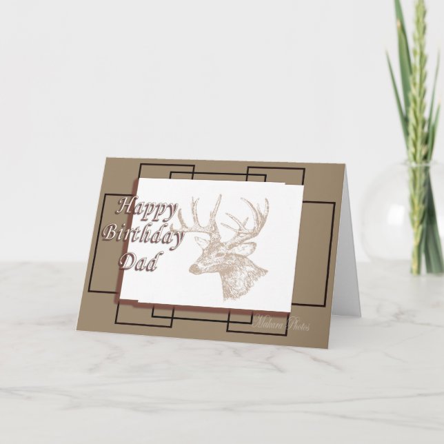 Tarjeta Whitetail Bday para el papá (Anverso)