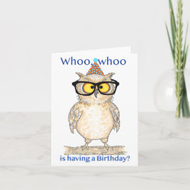 Tarjeta Whoo Whoo Happy Birthday Owl