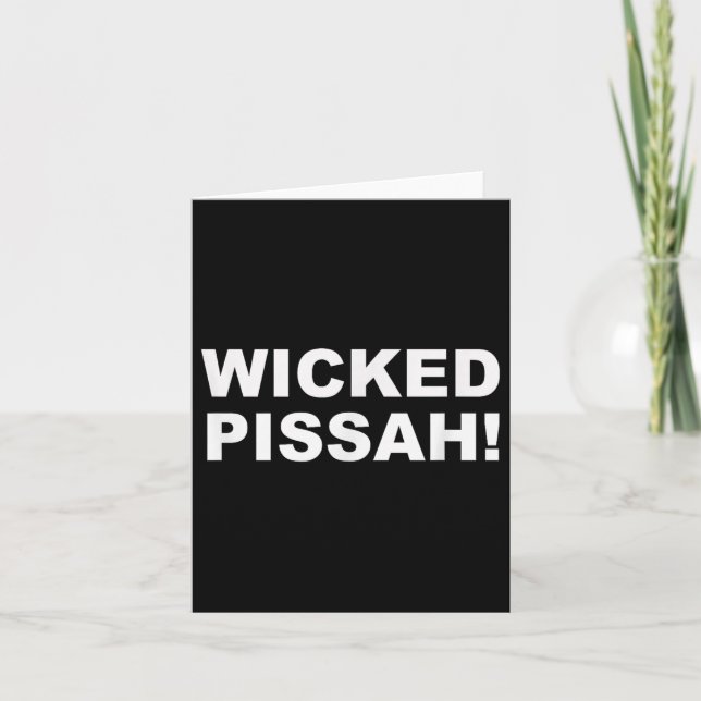 Tarjeta Wicked Ah! Funny Awesome Er New England  (Anverso)